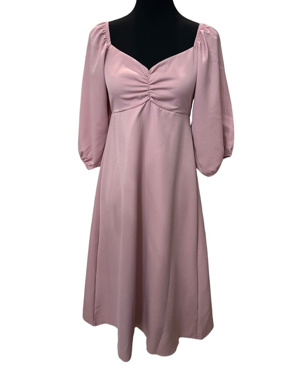 * New ~ VELVET TORCH  ~ Light Pink PUFF Sleeve Midi Dress Size XS